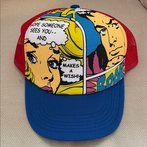 Hollywood Mirror Comic Book Graphic Trucker Hat Baseball Cap Unisex NWOT